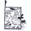Tail Cloth Book Baby Enlightenment 3D Early Education Cloth Book(Black and White Jungle)