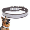 Reflective PU Leather Dog Collar XS Dark Brown - CL181K