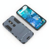 Shockproof PC + TPU Case for Nokia 7.1, with Holder(Navy Blue)