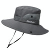 9002 Summer Women Outdoor Sun Hats Fisherman Hat With Ponytail Hole(Monochrome Adult Gray)