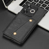 For Xiaomi Poco F6 Double Buckle Card Slots Magnetic Phone Case(Black)