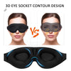 4 In 1 3D Sleep Eye Mask Memory Foam Non-pressure Shading Sleeping Blindfold(Black)