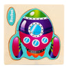 10 PCS Children Educational Animal Three-Dimensional Wooden Puzzle Toy(Rocket)