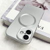 For iPhone 14 Pro Metallic Paint CD Texture MagSafe TPU Phone Case(Silver)