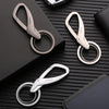 JOBON ZB-197 Car Waist Hanging Keychain Double Ring Metal Keychain(Chrome)