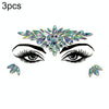 3 PCS  Forehead Green Masquerade Makeup Acrylic Face Sticker