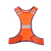 Sports Reflective Vest Night Running Outdoor Reflective Clothing Traffic Safety Reflective Vest,Style: Without Led(Orange Red)