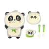 Bamboo Fiber Children Tableware Set Household Cute Cartoon Baby Food Supplement Plate Set(044 Panda)