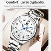 OLEVS 5567 Men Steel Strap Waterproof Quartz Watch(White + Silver)