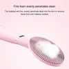 LSHOW YJK038 IPX6 Waterproof Hand-held Intelligent High Frequency Vibration Silicone Facial Cleaning Instrument(Pink)