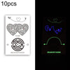 10 PCS Waterproof Color Luminous Tattoo Sticker Face Sticker(EX-009)