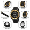 SKMEI 2099 Multifunctional Men Outdoor 50M Waterproof Luminous Digital Wrist Watch(Black Gold)