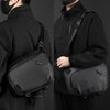WEPOWER Men Shoulder Bag Waterproof Multifunctional Large Capacity Crossbody Bag(Black)