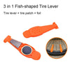 Multifunctional Bicycle Tire Changing Tool, Color: Black+5 Tire Patches