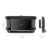 A3040 For Volkswagen 7-inch 2+32G Android Car Navigation Central Control Large Screen Player With Wireless CarPlay, Style:Standard+4Lights Camera