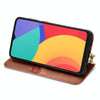 For Alcatel 1S 2021 Cubic Grid Pressed Horizontal Flip Magnetic PU Leather Case with Holder & Card Slots & Wallet(Brown)