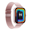 GT20 1.69 inch TFT Screen IP67 Waterproof Smart Watch, Support Music Control / Bluetooth Call / Heart Rate Monitoring / Blood Pressure Monitoring, Style:Steel Strap(Pink)