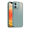 For iPhone 12  Nano Semi-transparent Frosted Skin Feel Phone Case(Deep Cyan)