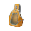 TAILUP Pet Carrier Bag, Foldable, PU Leather, Orange Brown, M