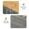 48-grid Jewelry Storage Hanging Bag Mon-woven Double-sided Jewelry Organizer Bag(Gray)
