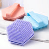 Silicone Hair Wash Massage Brush Exfoliating Bath Brush(Purple)