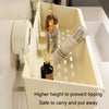 Suction Cup Wall Mounted Bathroom Shelf Drainage Detachable Storage Rack Hanging Basket, Style: Large Cream