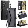 For Samsung Galaxy A36 Wallet Multi-card Slot Leather Phone Case with Lanyard(Black)