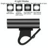 CYCLINGBOX Aluminum Alloy Double-Headed Bike Headlights Can Be Rotated 360 Degree Bracket USB Portable Charging Bike Lights Travel Equipment(Black)