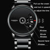 FNGEEN S230 Men Non-Pointer Quartz Watch(Black Mash Black Steel Black)