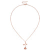 Valentines Day Gift Rose Flower Pendant Jewelry Chain Necklace, Chain Length: 45cm(Rose Gold)