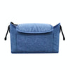 Stroller Storage Hanging Bag Multifunctional Large Capacity Stroller Bag(Linen Blue)