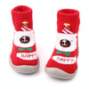 D2293 Children Cartoon Christmas Floor Socks Non-slip Shoes, Size: 24-25(Red Christmas Bear)