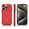 For iPhone 14 Pro Max Shockproof MagSafe Armor PC Hybrid TPU Phone Case(Red+Black)