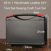 59 In 1 Handmade Leather DIY Tool Set Sewing Craft Tool Set, Style: A5 Pads