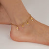 OPK GZ200 Double Layers Stainless Steel Butterfly Anklets(Gold)