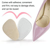 5 Pairs Anti-Slip Sole Pads For High Heels Gel Crystal Comfortable Half Pads, Colour: Flannel Apricot