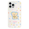 For iPhone 13 Pro Max Skin Feeling Jelly TPU Hybrid PC Phone Case(Yellow Puppy White)