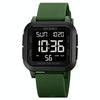 SKMEI 1894 Square Sports Waterproof Student Simple Multifunctional Luminous Watch(Army Green Black Machine)