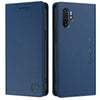 For Samsung Galaxy Note10+ RC01 Dual-Folded Magnetic Suction RFID Leather Phone Case(Dark Blue)