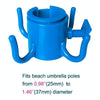 Outdoor Beach Umbrella Hook Nail Four Legs Hooks Garden Umbrella Plastic Four Prongs Hanger(Red)