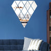 14pcs /Set Acrylic Diamond Mirror Stereo Wall Stickers Home Background Wall Decoration(Black)