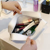 Transparent Large Capacity Cosmetic Storage Bag Portable Multifunctional Clutch(Black)