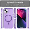 For iPhone 13 MagSafe Frosted Translucent TPU + PC Full Coverage Phone Case(Dark Purple)