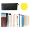 25 PCS/Set Carved Knife Silicone Pen Clay Pottery Tool Kit