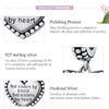 Love Sisters Sterling Silver Pendant DIY Bracelet Accessories Heart-shaped Letter Retro Charm