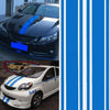 Car Hood Stickers Modified Racing Striped Ethylene Body Sticker(Blue)