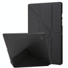 For Samsung Galaxy Tab A8 10.5 2021 Deformation Transparent Acrylic Horizontal Flip PU Leather Tablet Case(Black)