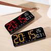 LED Screen Digital Display Desktop Alarm Clock Multifunctional Decoration Wall Clock(Red)