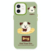For iPhone 11 Skin Feeling Jelly TPU Hybrid PC Phone Case(Enthusiastic Puppy Green)