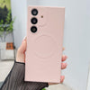 For Samsung Galaxy S25+ 5G Solid Color Liquid Silicone MagSafe Magnetic Phone Case(Pink)